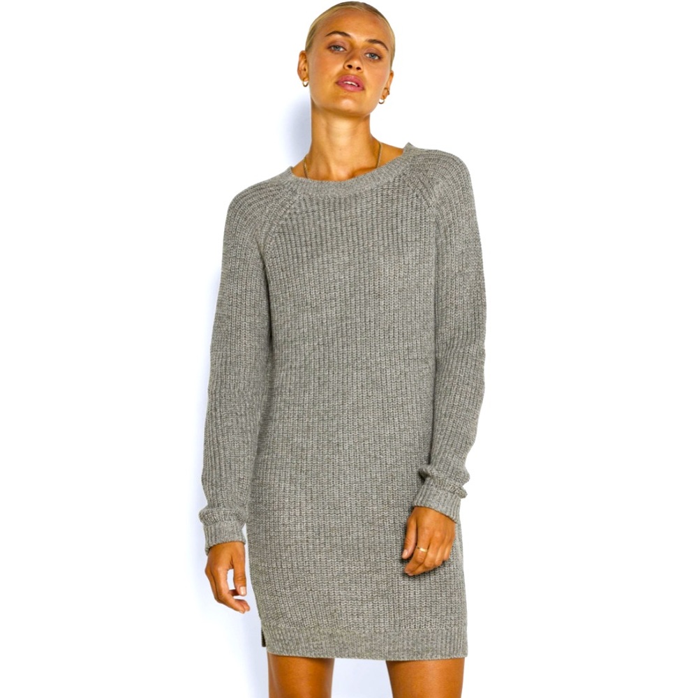Noisy May Heather Grey Sweater Dress